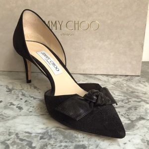 Jimmy Choo D’Orsay Suede Pumps, 38.5